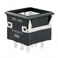 NKK Switches - UB226SKG036CF - SWITCH PUSH DPDT 0.4VA 28V