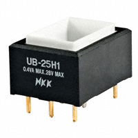 NKK Switches - UB25RKG035F - SWITCH PUSH DPDT 0.4VA 28V