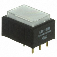 NKK Switches - UB16RKG035F-JB - SWITCH PUSH SPDT 0.4VA 28V