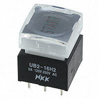 NKK Switches - UB216SKW036CF-4JCF13 - SWITCH PUSHBUTTON SPDT 5A 125V