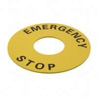 Omron Automation and Safety - A22Z-3466-1 - EMERGNCY STOP PLATE 60MM YLW/BLK