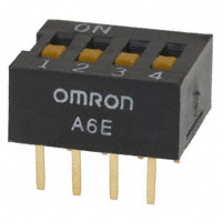 Omron Electronics Inc-EMC Div - A6E-4101 - SWITCH SLIDE DIP SPST 25MA 24V