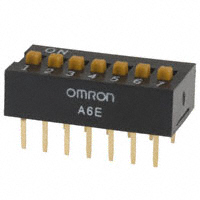 Omron Electronics Inc-EMC Div - A6E-7104 - SWITCH SLIDE DIP SPST 25MA 24V