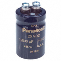 Panasonic Electronic Components - EEG-A1E123CCE - CAP ALUM 12000UF 20% 25V SCREW