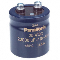 Panasonic Electronic Components - EEG-A1E223FCE - CAP ALUM 22000UF 20% 25V SCREW