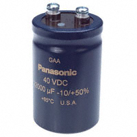 Panasonic Electronic Components - EEG-A1G223FGE - CAP ALUM 22000UF 20% 40V SCREW