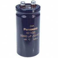 Panasonic Electronic Components - EEG-A1H203FKE - CAP ALUM 20000UF 20% 50V SCREW
