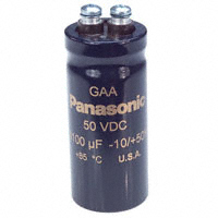 Panasonic Electronic Components - EEG-A1H412CGE - CAP ALUM 4100UF 20% 50V SCREW