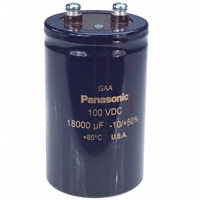 Panasonic Electronic Components - EEG-A2A183GKE - CAP ALUM 18000UF 20% 100V SCREW