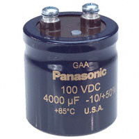 Panasonic Electronic Components - EEG-A2A402FCE - CAP ALUM 4000UF 20% 100V SCREW