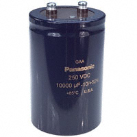 Panasonic Electronic Components - EEG-A2E103HLE - CAP ALUM 10000UF 20% 250V SCREW
