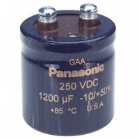Panasonic Electronic Components - EEG-A2E122FCE - CAP ALUM 1200UF 20% 250V SCREW
