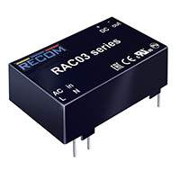 Recom Power - RAC03-3.3SA - CONN AC/DC 3W 3.3VOUT SINGLE T/H