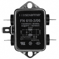 Schaffner EMC Inc. - FN610-3-06 - LINE FILTER 250VAC 3A CHASS MNT
