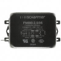 Schaffner EMC Inc. - FN680-2.5-06 - LINE FILTER 250VAC 2.5A CHASS