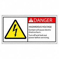 3M (TC) - SAFLBL-2X4-004-25/PK - SAFETY LABEL - DANGER - HAZARDOU