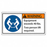 3M (TC) - SAFLBL-2X4-025-25/PK - SAFETY LABEL - WARNING - EQUIPME