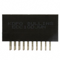 Sullins Connector Solutions - ECC10DJWN - CONN EDGE DUAL FMALE 20POS 0.100