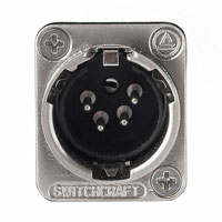 Switchcraft Inc. - E4MSC - CONN RCPT 4POS MALE SLD CUP SLV