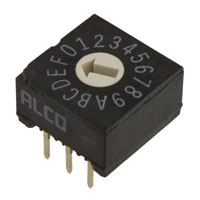 TE Connectivity ALCOSWITCH Switches - 1-1825007-1 - SW ROTARY DIP HEX COMP 0.4VA 20V