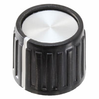 TE Connectivity ALCOSWITCH Switches - PKG60B1/4 - SWITCH KNOB RIBBED 0.66" PKG