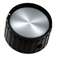 TE Connectivity ALCOSWITCH Switches - PKG100B1/4 - SWITCH KNOB RIBBED 1.055" BLACK
