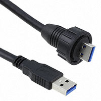 Amphenol LTW - UA-30BFM-SD7B03 - CBL USB A PLUG IP67 3M