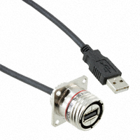 Amphenol PCD - USBFTV2SA2N05A - CBL USB A RCPT SQ FLNG-PLUG .5M