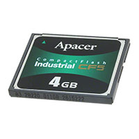 Apacer Memory America - AP-CF004GR9NS-NRA - MEMORY CARD FLASH CARD 4GB SLC