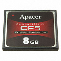 Apacer Memory America - AP-CF008GL9FS-ETNR - MEMORY CARD COMPACTFLASH 8GB MLC