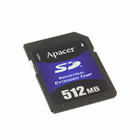 Apacer Memory America - AP-ISD512IS2B-3T - MEMORY CARD SD 512MB SLC