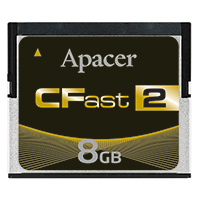 Apacer Memory America - APCFA008GBAD-WBT - MEMORY CARD CFAST 8GB SLC