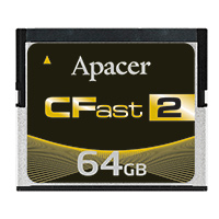 Apacer Memory America - APCFA064GBAD-WDT - MEMORY CARD CFAST 64GB SLC