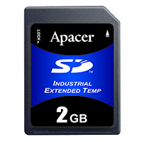 Apacer Memory America - AP-ISD02GIS2B-3T - MEMORY CARD SD 2GB SLC