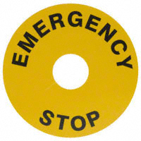 APEM Inc. - A01YL1 - EMERGENCY STOP PLATE 60MM YLW