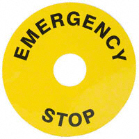 APEM Inc. - A02YL1 - EMERGENCY STOP PLATE 90MM YLW