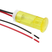 APEM Inc. - QS103XXY24 - INDICATOR 10MM FIXED YE 24V WIRE