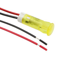 APEM Inc. - QS63XXY12 - INDICATOR 6MM FIXED YEL 12V WIRE