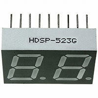 Broadcom Limited - HDSP-523G - LED 7-SEG 14.2MM 2DIG CC GRN RHD
