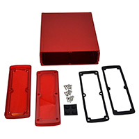 Bud Industries - EXN-23366-RDP - BOX ALUM IR RED/RED 8.23"L X 7"W