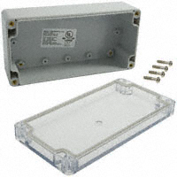 Bud Industries - PN-1332-C - BOX PLSTC GRAY/CLR 6.3"LX3.15"W