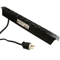 Bud Industries - POS-202 - POWER STRIP 19" 20A 8OUT 12'C