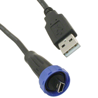 Bulgin - PX0441/4M50 - CABLE IP68 MINI B TO A USB 4.5M