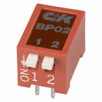 C&K - BP02KT - SWITCH SLIDE DIP SPST 100MA 5V