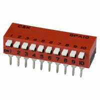 C&K - BPA10K - SWITCH SLIDE DIP SPST 100MA 5V