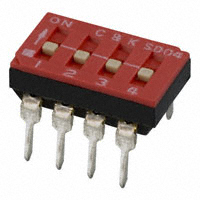 C&K - SD04H0K - SWITCH SLIDE DIP SPST 100MA 25V