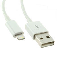 CNC Tech - 104-1030-WH-00050 - LIGHTNING TO USB CABLE WHT 0.5M