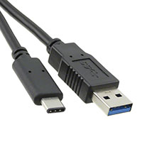 CNC Tech - 105-1032-BL-00100 - CBL ASSY USB 3.1 A TO C BLK 1M